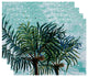 18"x14" Palms, Floral Print Placemat, Set of 4, Aqua