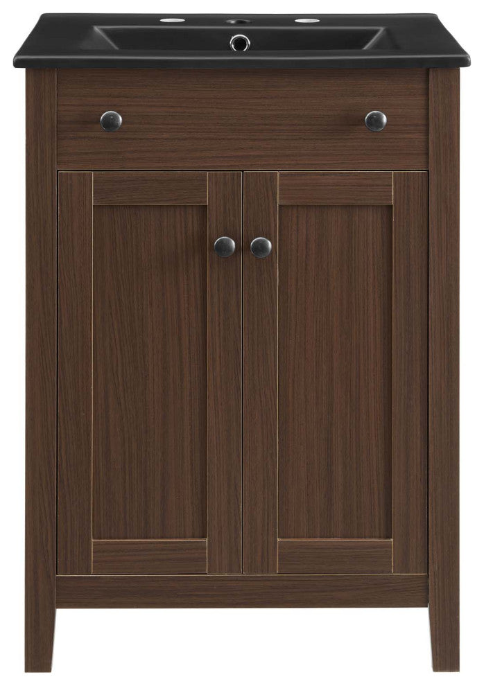 Nantucket 24" Bathroom Vanity Walnut Black -5356