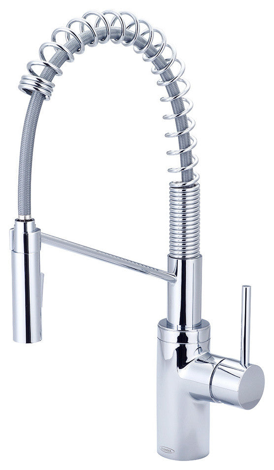 Motegi Single Handle Pre-Rinse Pull-Down Kitchen Faucet, Polished Chrome