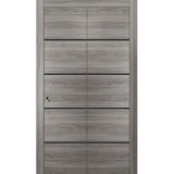 Bi-fold Doors 60 x 84 | Planum 0015 Ginger Ash with  | Sturdy Tracks