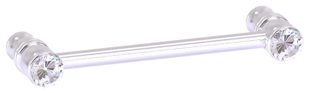 Carolina Crystal 4" Cabinet Pull, Satin Chrome