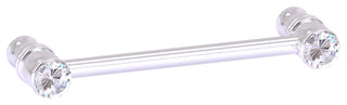 Carolina Crystal 4" Cabinet Pull, Satin Chrome