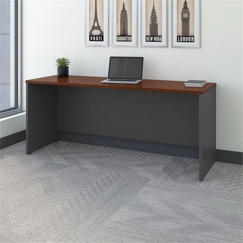 Series C 72W x 24D Credenza Desk in Hansen Cherry - Engineered Wood