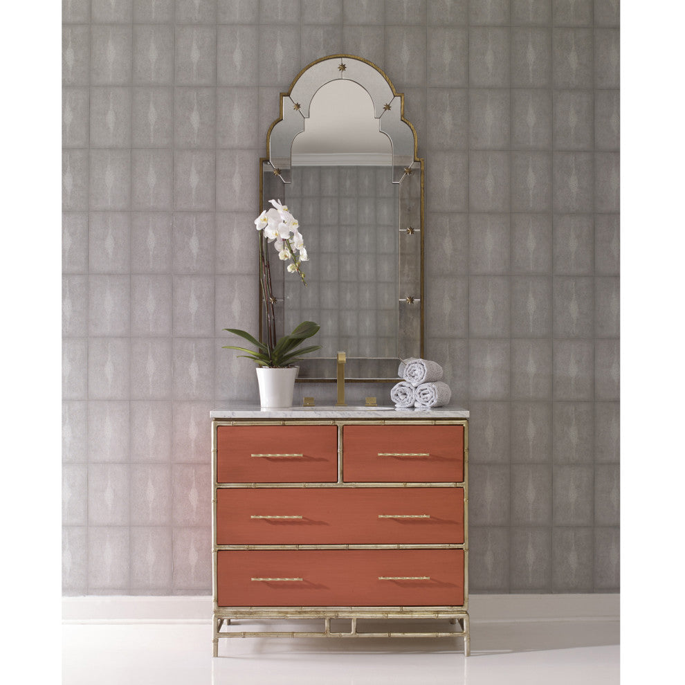 Ambella Home Collection - Chinoiserie Sink Chest - Coral - 09175-110-301