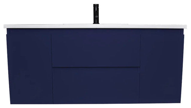 Salt 20Dx48" Floating Bathroom Vanity, Navy With Acrylic Top