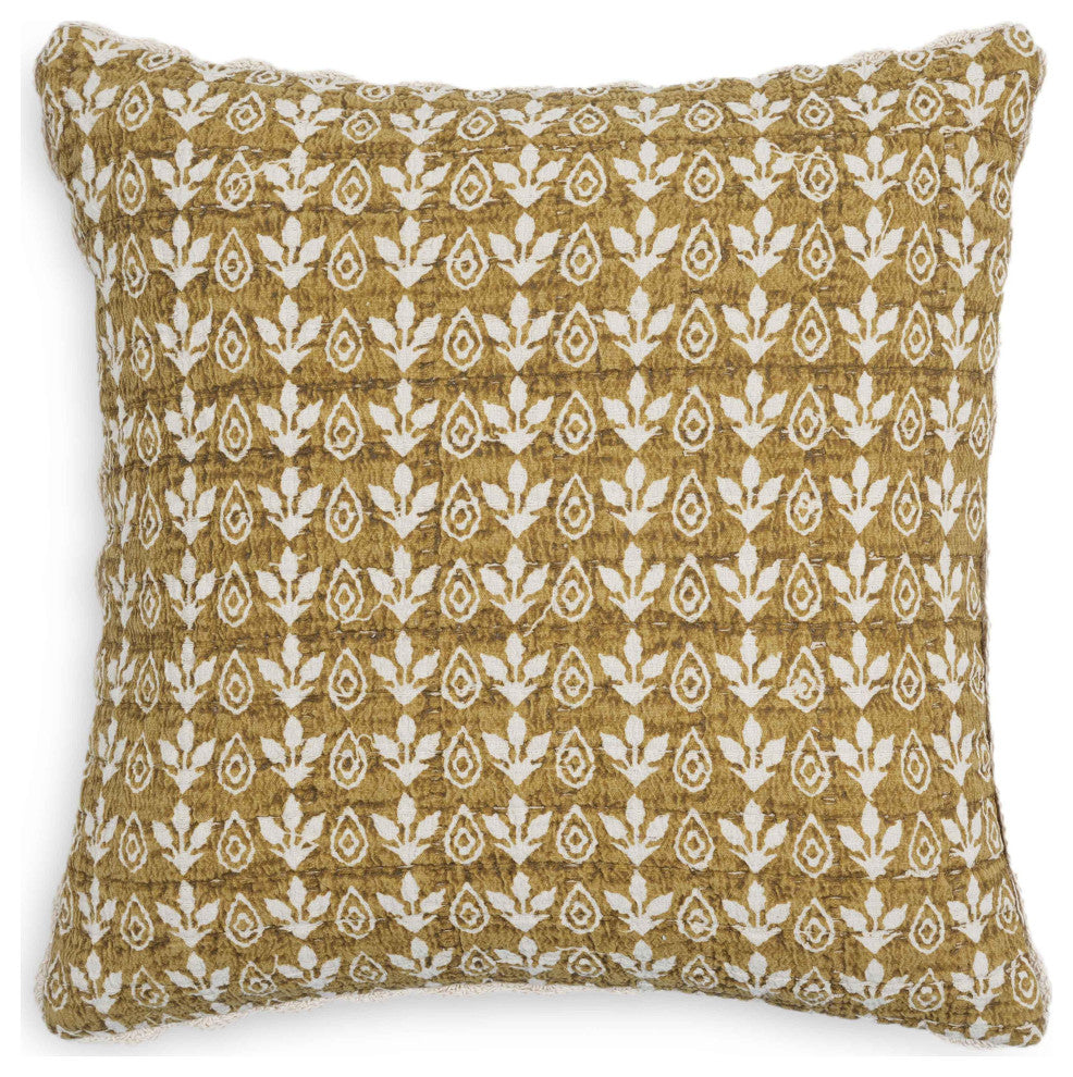 Harvest Printed Cotton 20" Accent Cushion
