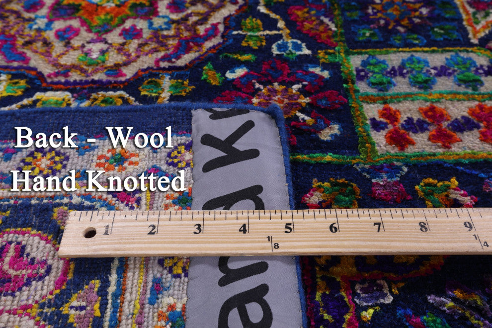Wool & Silk Mamluk Hand Knotted Rug 7' 11" X 9' 9" - Q13718