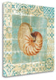 "Shell Tiles III Blue" By Danhui Nai, Giclee Print on Gallery Wrap Canvas