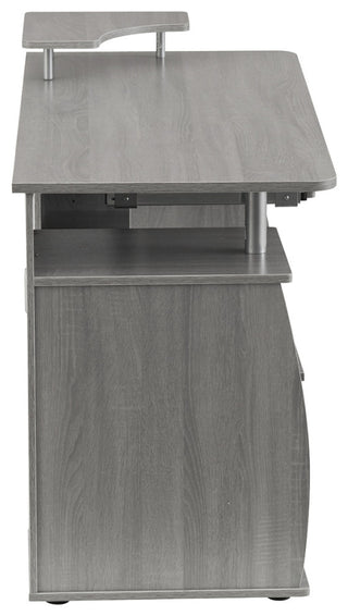 Techni Mobili Complete Computer Workstation Desk With Storage, Grey