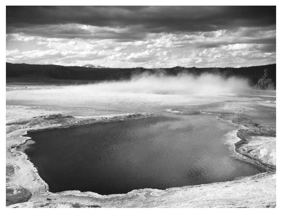 "Fountain Geyser Pool, Yellowstone National Park, 1941-1942" Paper Art, 24"x19"