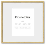 Brushed Gold 3/4 Wall Frame, Wide Mat, 11x14 Opening, 20x20 Without Mat