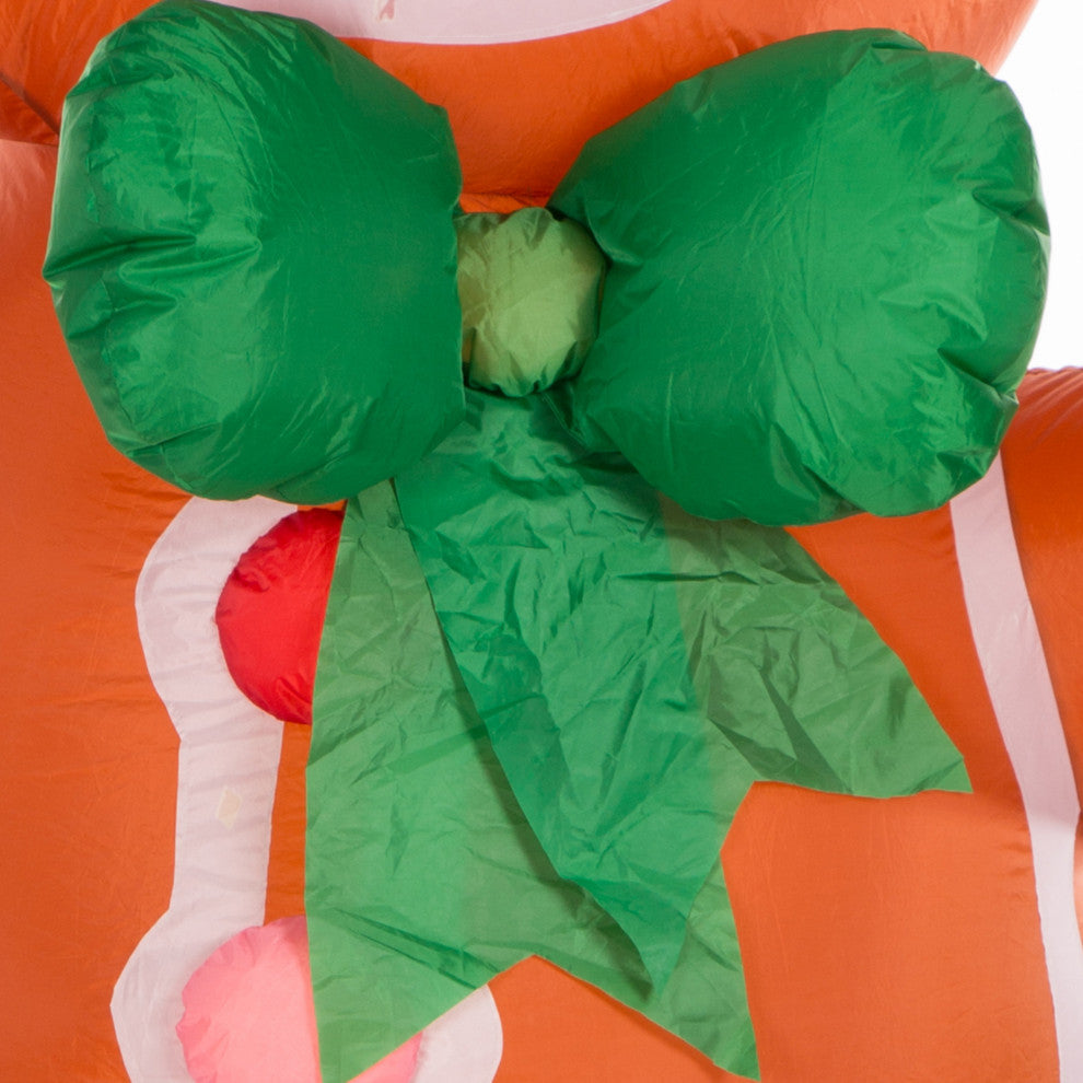 8' Lighted Inflatable Gingerbread Man Decor