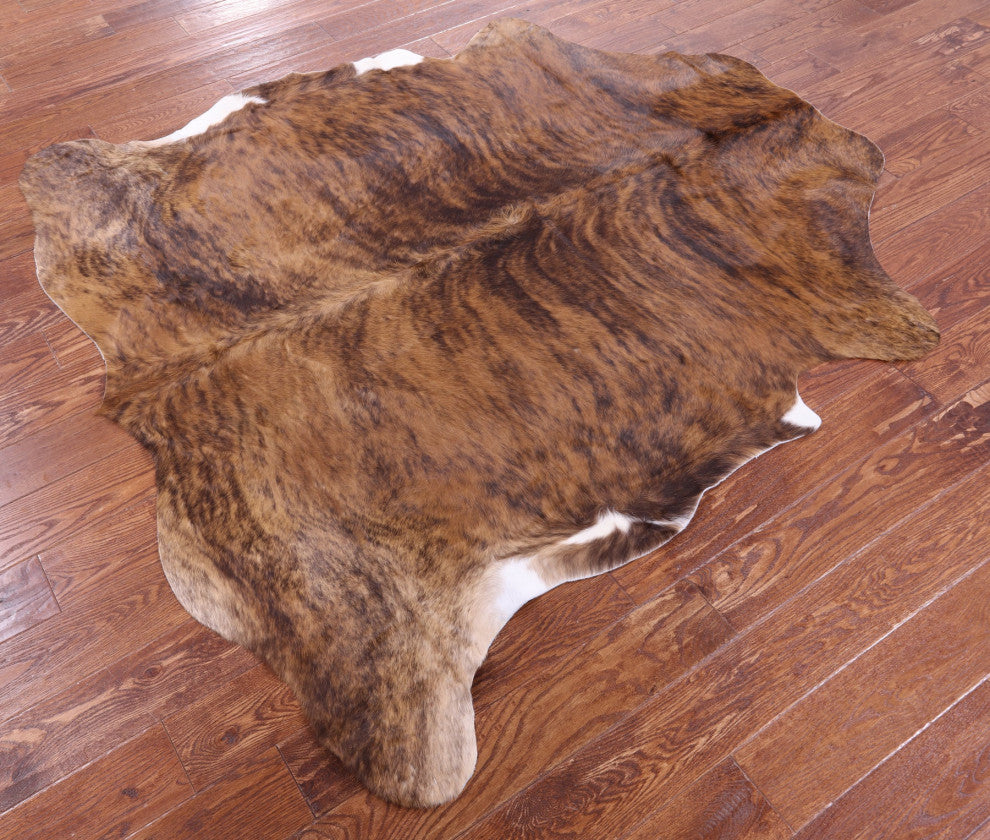 Organic Natural Hair-On Cowhide Area Rug 6' 5" X 6' 1" C1472