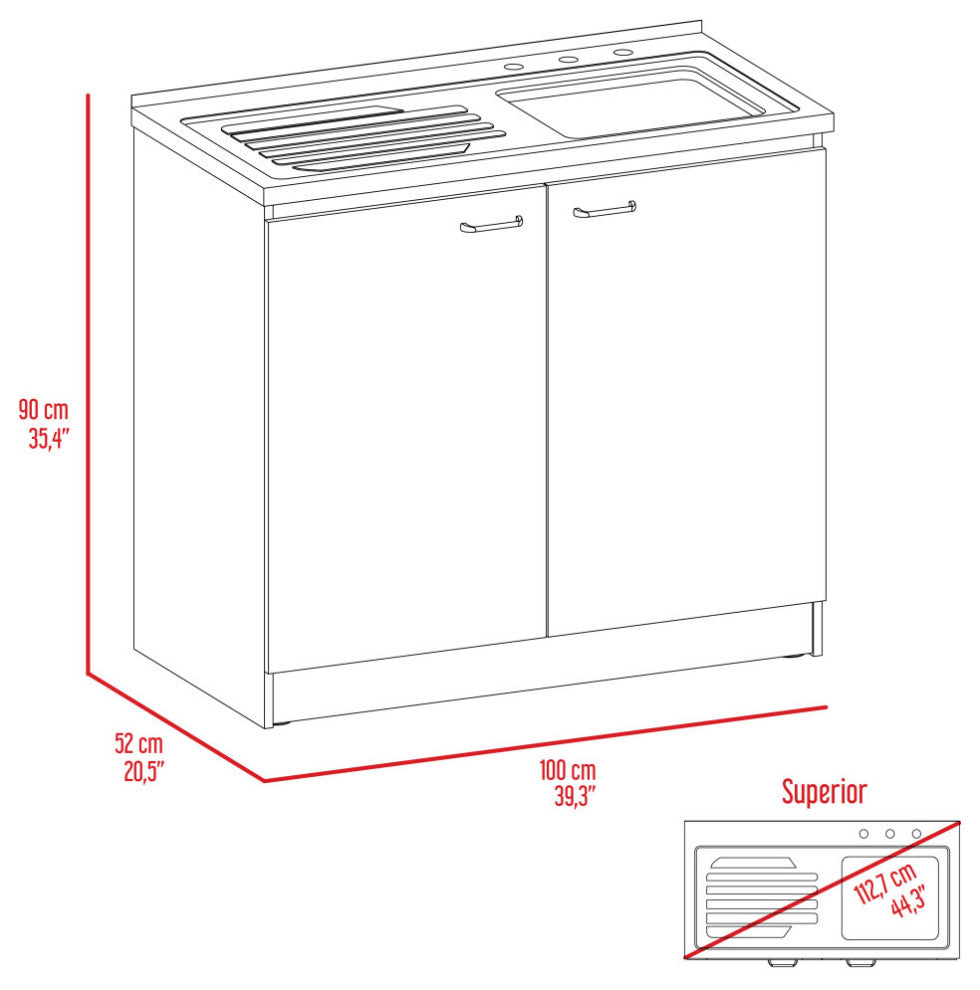 Oklahoma Utility Sink And Cabinet, White Smokey Oak