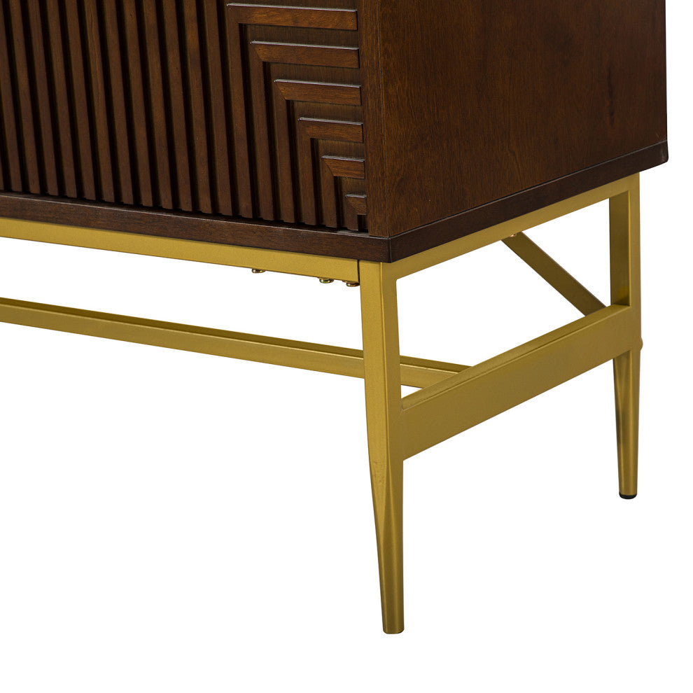 Julian Contemporary 4 Door Sideboard, Walnut