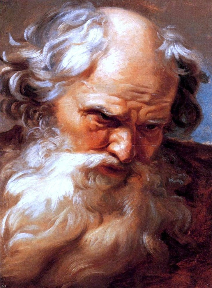 Gabriel Francois Doyen A Study For A Head Of Neptune, recto Gallery Wrap Canvas