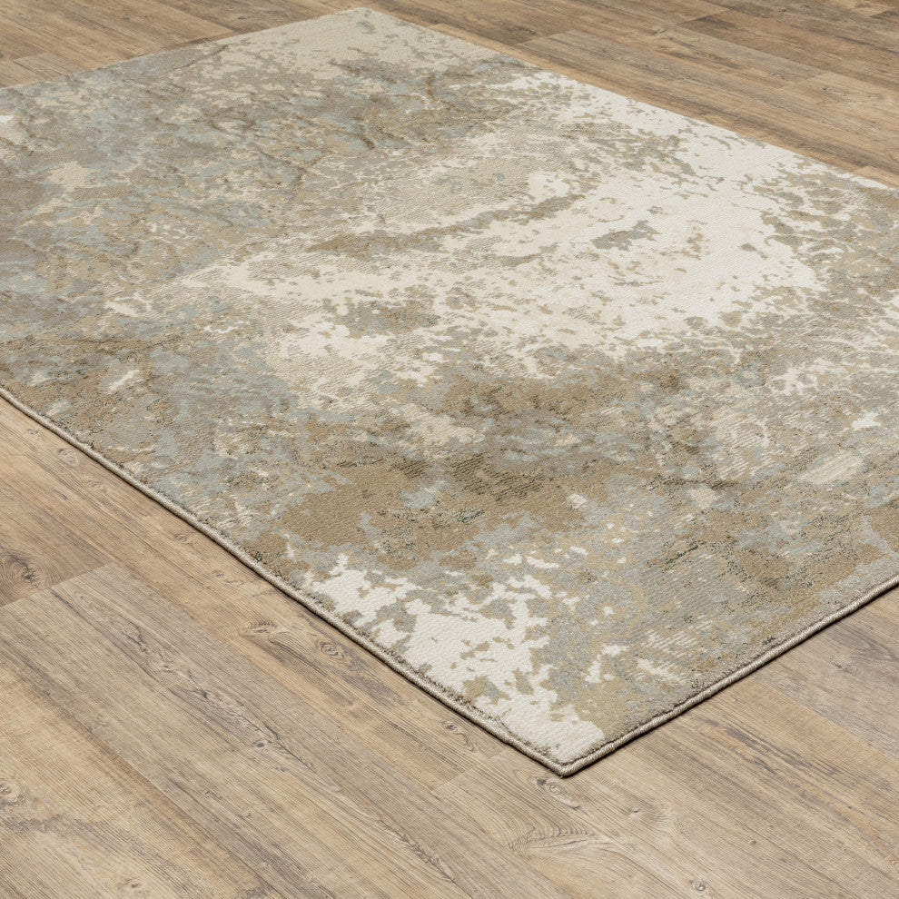 Elements Abstract Desert Beige/Grey Area Rug, 7'10"x10'10"