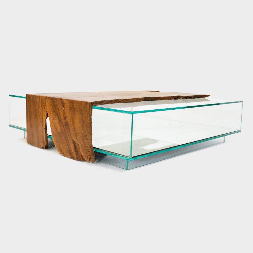 Canela Glass Box Coffee Table,  01