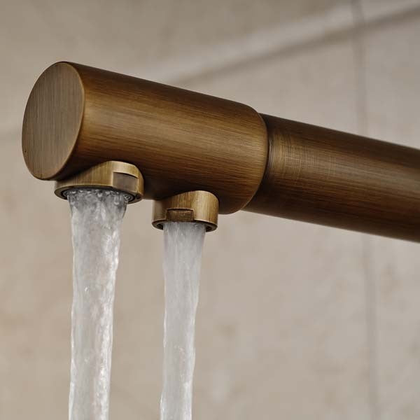 Venice Antique Brass Deck Mounted Kitchen Sink Faucet