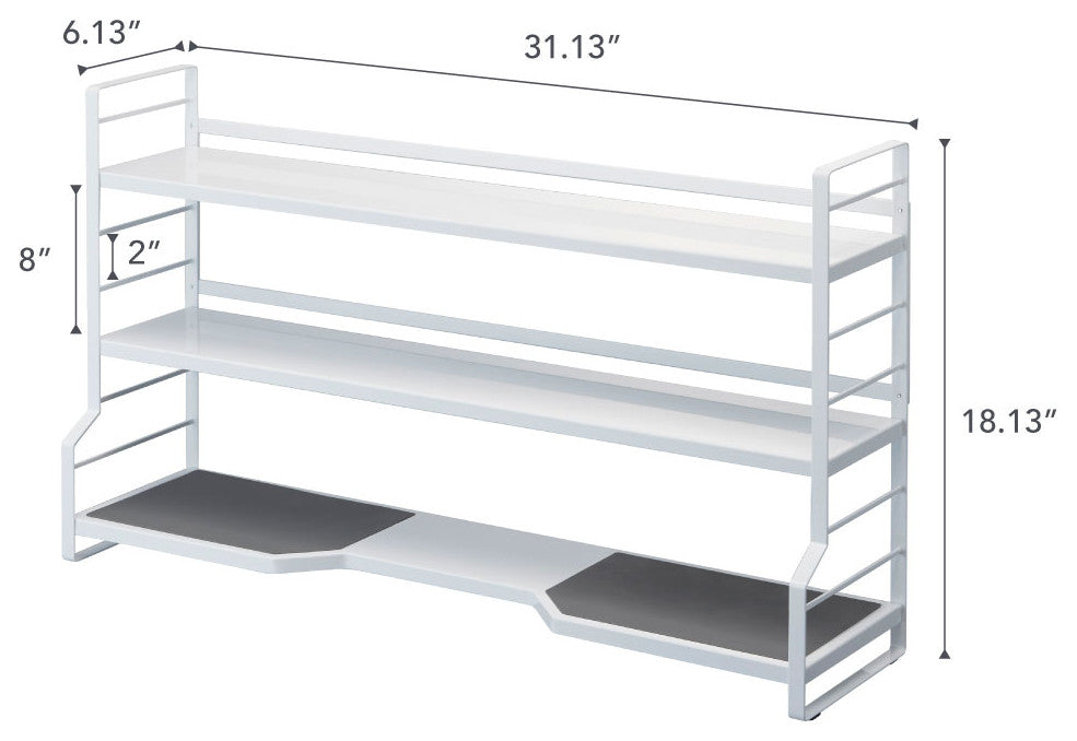Tower Countertop 3-Shelf Rack, White