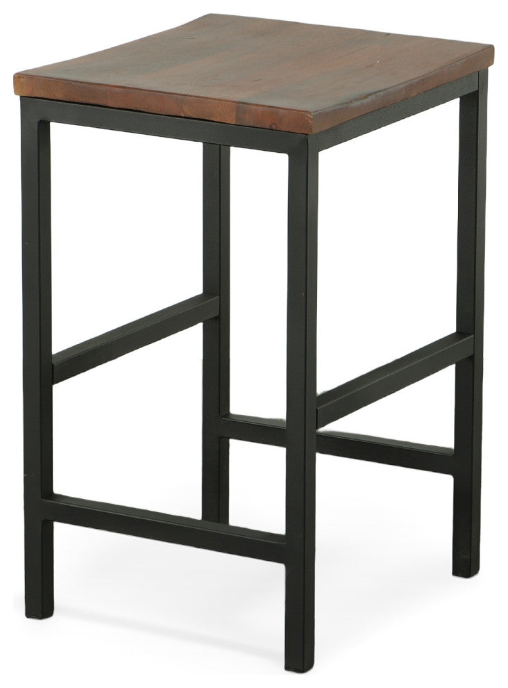 Aileen 24" Counter Stool, Chestnut/Black