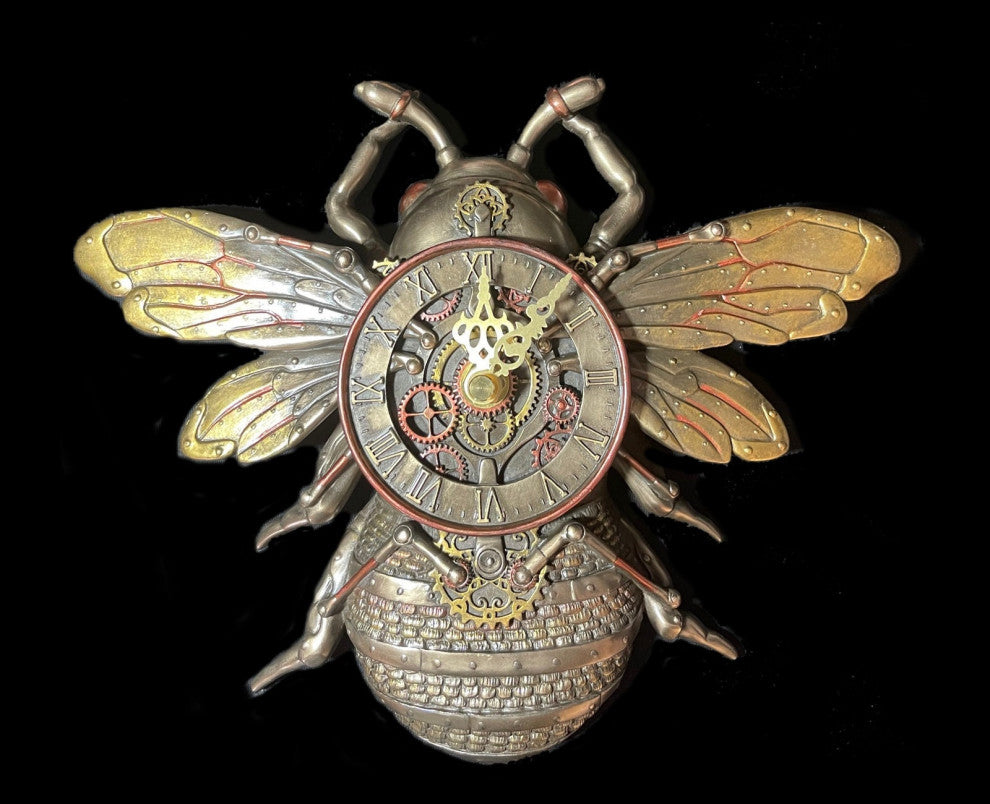 Steampunk Bee Wall Clock by Veronese Design