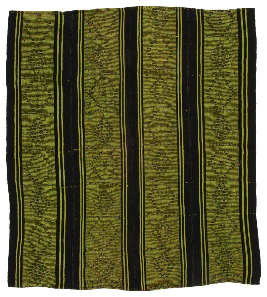 Rug N Carpet - Handmade Oriental 5' 7'' x 5' 11'' Contemporary Wool Kilim Rug