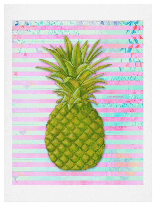 Deny Designs Madart Inc Striped Pineapple Art Print