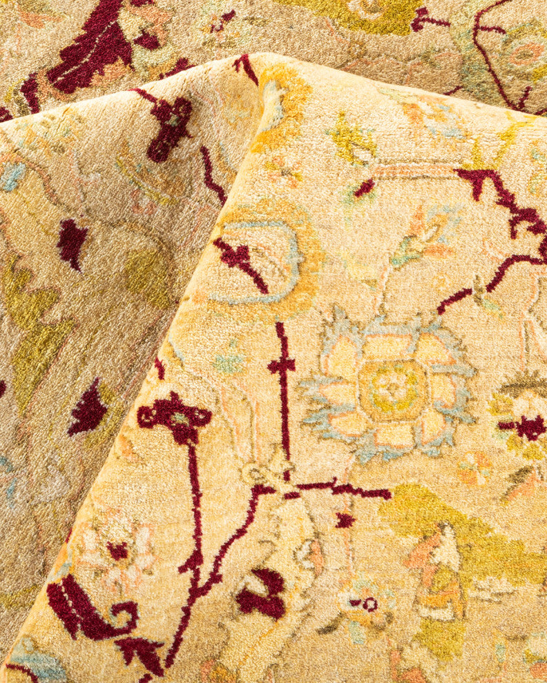 Mogul, One-of-a-Kind Hand-Knotted Area Rug Yellow, 8' 0" x 16' 10"