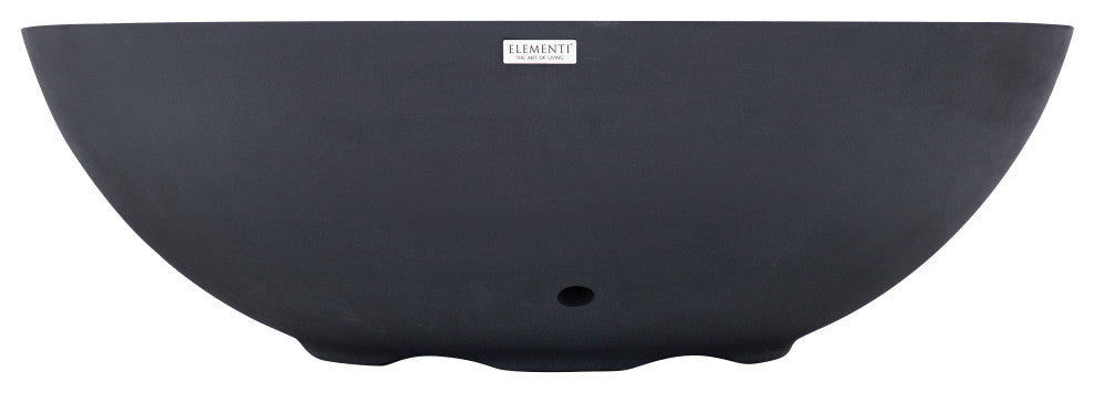 Rose Bowl Round Dark Grey Concrete 48: Natural Gas Fire Bowl