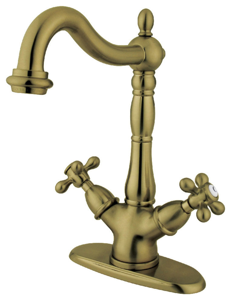 Kingston Brass Vessel Sink Faucet, Antique Brass
