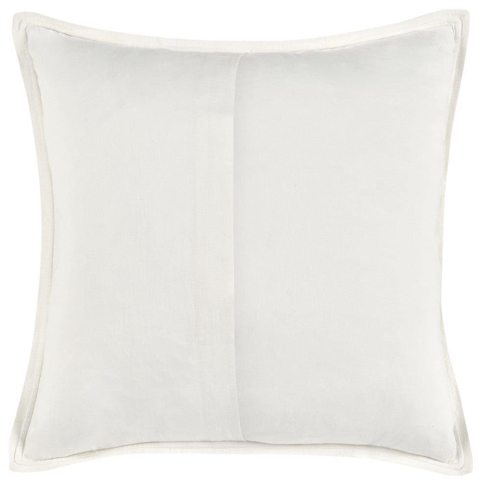 Talia Cotton Linen Blend Shams, Natural, Ivory, Euro Sham
