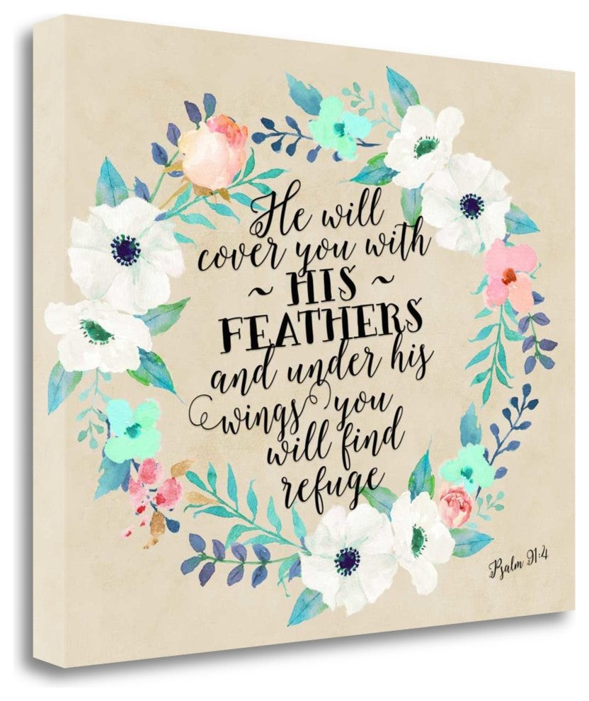 "Psalm 91 - 4" By Tara Moss, Giclee Print on Gallery Wrap Canvas, Ready to Hang