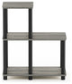 Furinno Turn-N-Tube Accent Decorative Shelf, French Oak Gray/Black