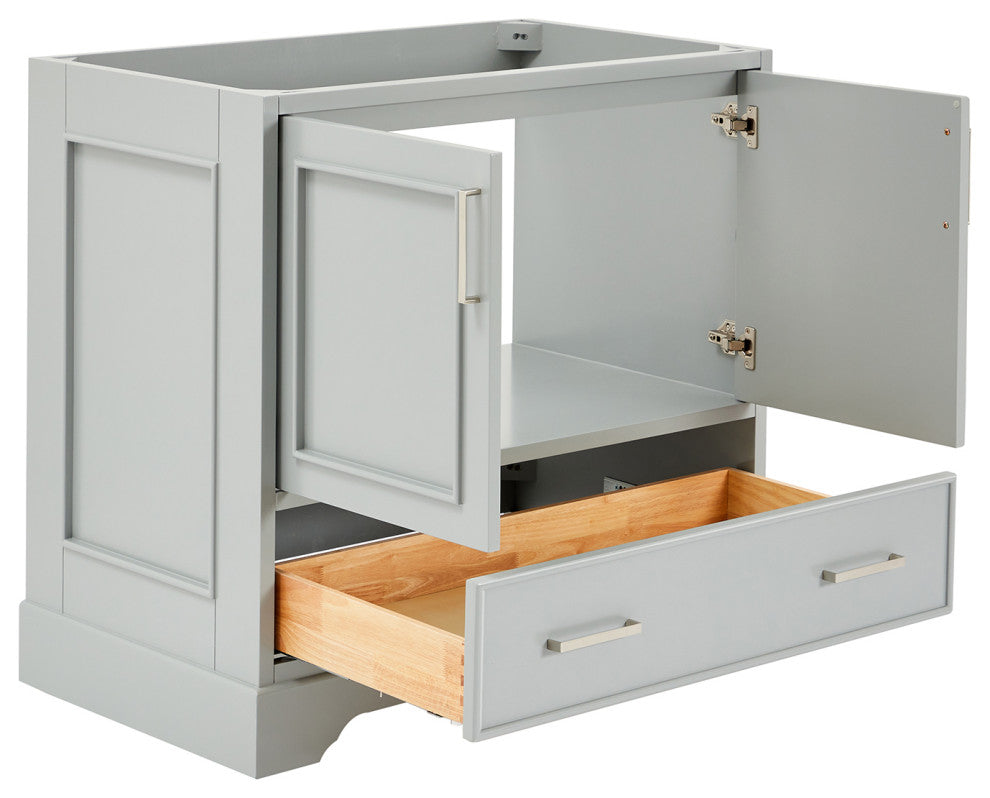 Ariel Stafford 36" Single Sink Bathroom Vanity Base, Gray