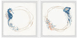 Oceanic Wildlife Diptych, 2-Piece Set, 32x32 Panels