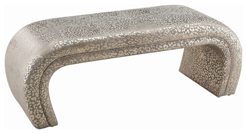 TOV Furniture Kenya Gilded Leopard Bench