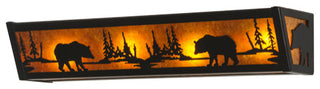24"W Bear At Lake Vanity Light