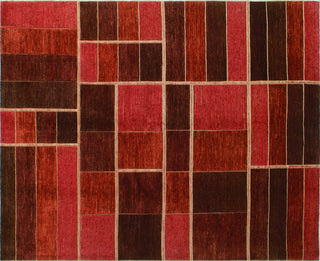 High-Low Chobi Sakypjam Pink Rug, 6'10x8'2