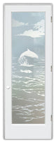 Interior Prehung Door or Interior Slab Door - Dolphins in the Shimmer -...