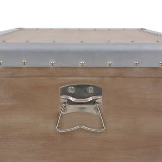 vidaXL Storage Cabinet Tool Chest with Locking System Storage Trunk Solid Wood