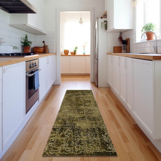Premium Machine Washable Mayfield AMF559 Brown 2'3" x 7'6" Runner Rug