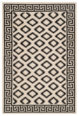 Safavieh Dhurries Dhu411A Geometric Rug, Ivory/Black, 6'0"x6'0" Square