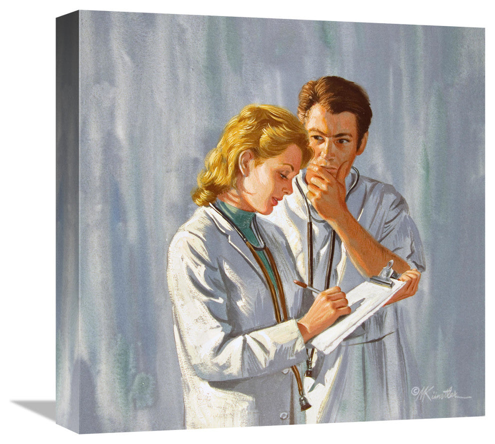 "The Doctor's Second Love" Stretched Canvas Giclee by Mort Kunstler, 16"x16"