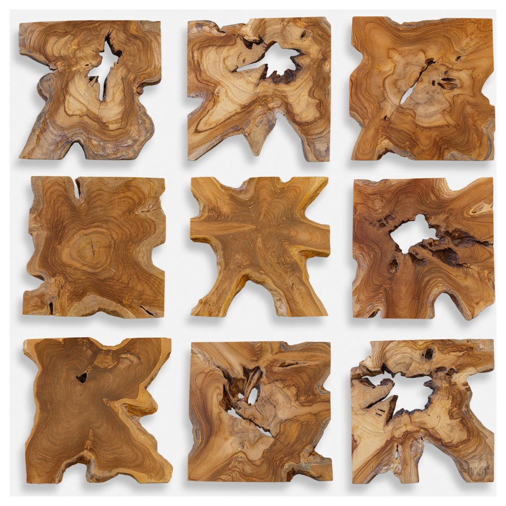 Uttermost Talia Wood Wall Decor Set of 9