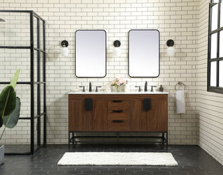 Home Living 22" Modern Walnut-Light Bathroom Vanity