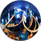 Bangkok Expressway Aerial View, Cityscape Photo Disc Metal Artwork, 36"