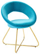 Nouvelle Performance Velvet Dining Chair Set of 2 Gold Blue