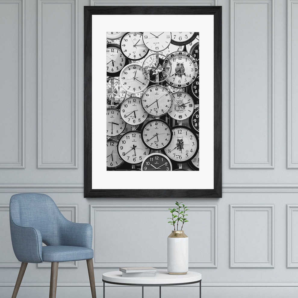 "What time is it?" Matted and Framed, 52" X 36"