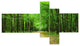 Pathway in Green Forest, Landscape Photography Canvas Print, 60"x32", 5 panels